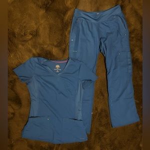 Royal Blue Healing Hands scrub set